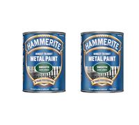 Hammerite Smooth Direct To Rust Metal Paint Dark Green 2.5L Pack Of 2