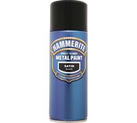 Hammerite 5084778 Metal Paint: Satin Black 400ml (Aerosol)