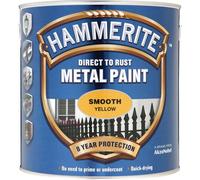 Hammerite Direct to Rust Metal Paint Smooth Finish 2.5L, Yellow, Metal Paint