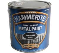 Hammerite Direct to Rust Metal Paint - Smooth Black Finish 2.5L