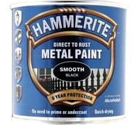 Hammerite Smooth Finish Metal Paint Black 250ml