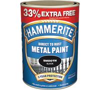 Hammerite Smooth Finish Metal Paint Black 997ml
