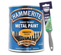Hammerite Smooth Gold 750Ml With 1" Paint Brush