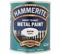 Hammerite SATW750 Direct to Rust Satin Finish Metal Paint White 750ml