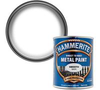 Hammerite Smooth Metal Paint White 750Ml Anti-Rust Indoor Outdoor Finish