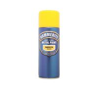 Hammerite SMOOTH YELLOW Direct to Rust Metal Spray Paint Aerosol 400ml