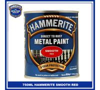 Direct to Rust Smooth Red Metal Paint - 750ML - Red - Hammerite