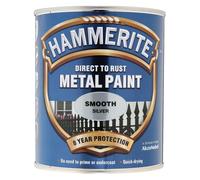 Hammerite Direct to Rust Metal Paint - Smooth Silver Finish 750ML