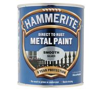 Hammerite Direct to Rust Metal Paint - Smooth Silver Finish 750ML