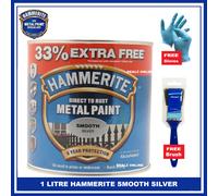 Hammerite Smooth Finish Metal Paint Black 997ml