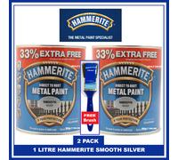 Hammerite Smooth Finish Metal Paint Black 997ml
