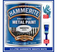Hammerite HAM6720204 2.5L Smooth Metal Paint - White