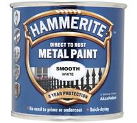 Smoothrite White Direct TO Rust Gloss Paint 250ml Tin White 250ml
