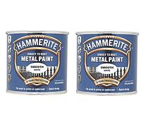 Hammerite Smooth White Direct To Rust Paint For Metal Restore 250ml x 2