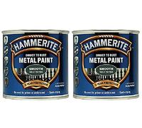 Hammerite Smooth Wild Thyme Direct To Rust Paint For Metal Restore 250ml x 2