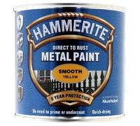 Hammerite Direct to Rust Smooth Yellow Metal Paint - 250ML