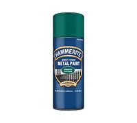 Hammerite Spray Paint for Metal. Direct to Rust Exterior Dark Green Metal Paint, Smooth Finish. Corrosion Resistant Gloss Paint and Rust Remover, 8 Year Protection - 400ml Aerosol 0.5 SqM Coverage