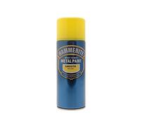 Hammerite Spray Paint for Metal. Direct to Rust Exterior Yellow Metal Paint, Smooth Finish. Corrosion Resistant Yellow Gloss Paint and Rust Remover, 8 Year Protection - 400ml Aerosol 0.5 SqM Coverage