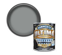 Hammerite | Ultima Metal Paint | Smooth Light Grey 750ml |5362528 | 12 Year Protection | Water-based, odourless formula with Colourlock technology and up to 12-year protection on all metals.
