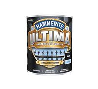 Hammerite Ultima Metal Paint Smooth Black 750ml, (Pack of 1), HMMUMSBL750