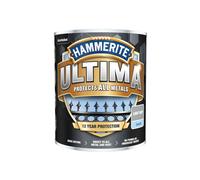 Hammerite Ultima Metal Paint Smooth Finish Light Grey 750ml - Advanced Protection, Direct to Rust, Water-Based, Durable Exterior Coating