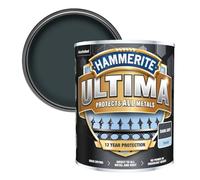 Hammerite Ultima Multi-Surface Exterior Metal Paint, Water-Based Rust Resistant Topcoat, Quick Dry, No Primer Needed, Smooth Finish, 750ml, (Dark Grey)