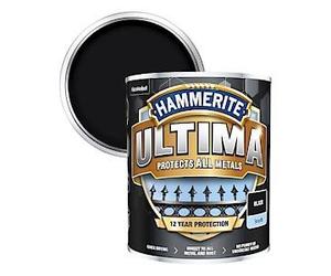 Hammerite Ultima Smooth Metal Paint | 1 x 750ml | Black