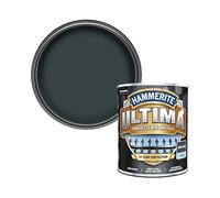 Hammerite Ultima Smooth Metal Paint, Weatherproof, Rust Protection, Quick Drying, Long Lasting, Smooth Finish, Ideal for Gates, Railings, Doors, Windows & Grills, 750ml (Dark Grey, Pack of 1 Tin)
