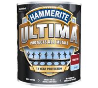 Hammerite Ultima Smooth Metal Paint - 750ml - Ruby Red, (Pack of 1), HMMUMSRR750