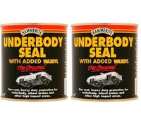 Hammerite Underbody Seal with Waxoyl. One Coat Rust Inhibitor, Rust Converter and Chip Protection for Car Underbod. Metal Paint 500ml Tin (Pack of 2)