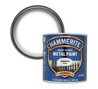 Hammerite SMOOTH WHITE 2.5L Direct Metal Paint + FREE 2" BRUSH