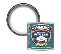 Hammerite 5092881 Direct To Rust Satin Finish Metal Paint White 250Ml