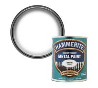 Hammerite SATW750 Direct to Rust Satin Finish Metal Paint White 750ml