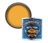 Hammerite 5084874 Direct To Rust Smooth Finish Metal Paint Yellow 250Ml