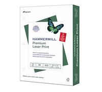Hammermill NEW - Laser Print Office Paper, 3-Hole Punch, 98 Brightness, 24lb, Ltr, White, 500/Rm - 107681