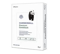 Hammermill White Cardstock, 110 Lb, 8.5 x 11 Colored Cardstock, 1 Pack (200 Sheets) - Thick Card Stock, Made in the USA, 168380R