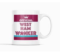 Hammers Rival Joke Funny New and Easy Office Tea and Coffee Mug Football Supporter Official west Hammers Wanker Footy Coffee Mug with Free Cock Tea Bag - Unusual Unique one of a Kind Gift