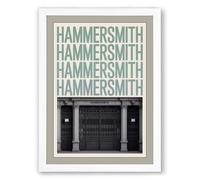 Hammersmith Deco Doors Vintage Framed Wall Art Print A1 (84.1×59.4cm) White, Wall Decor for Living Room, Bedroom, Office & Home, Ready to Hang, Art Gift