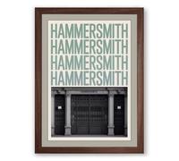 Hammersmith Deco Doors Vintage Framed Wall Art Print A4 (29.7×21cm) Walnut, Wall Decor for Living Room, Bedroom, Office & Home, Ready to Hang, Art Gift