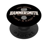 Hammersmith West London England Coordinates Label 2C PopSockets Adhesive PopGrip