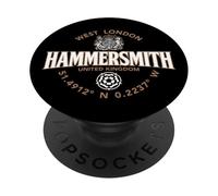 Hammersmith West London England Coordinates Label 2C PopSockets Adhesive PopGrip