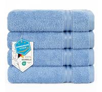 Hammetex Bathrobe 100% Cotton Unisex for Men and Women Quality 400 g/m² Quality Soft Absorbent Terry Towelling Bathrobe for Couples with Pockets