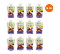 Hammm Black Elderbery Apple Strawbery Blackberry & Propolis Puree Pouch (12x90g)