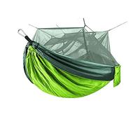 hammock， 260cm×140cm Single and Double Camping with /, Portable Parachute Nylon with 10 Foot Tree Straps, 17 Loops and Easy to Assemble Carabiners