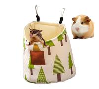 Hammock Bed For Small Animals - 14x9x15cm, Plush Winter Cage Bed | Warm Hanging Nest For Hamsters, Guinea Pigs And Ferrets - Imitation Linen Hammock, Ideal For Cozy Pet Comfort