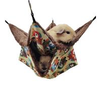 Hammock Birds Plush Hanging House Small Animals Squirrel Double Layer Hammock Beds Parrot Nest Squirrel Warm House Tunnel For Pets Tunnel Toy Accessories