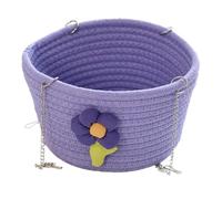 Hammock Cage Accessories for Small Pets, Multipurpose Resting House with Sturdy Chains, Rat Sleeping Nest, Hanging Rat Bed Basket for Yard, Purple