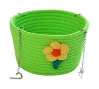 Hammock Cage Accessories for Small Pets, Multipurpose Resting House with Sturdy Chains, Rat Sleeping Nest, Hanging Rat Bed Basket for Yard, Green