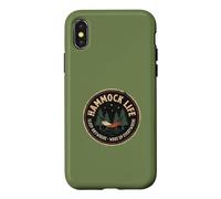 Hammock Camper Sleep Between Trees Outdoor Camping Humor Case for iPhone X/XS
