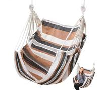 Hammock Chair Seat - Large Hanging Swing, Indoor Outdoor Lounger | 500lb Weight Capacity Hammock for College Dorm, Bedroom, Patio, Balcony, Great for Relaxing, Studying, Napping